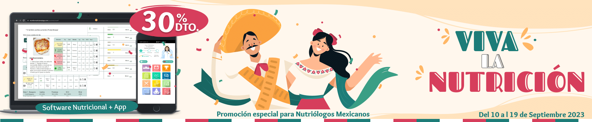 Oferta 16 de septiembre -Promoción 30% de descuento en Software  para Nutriólogos Mexicanos