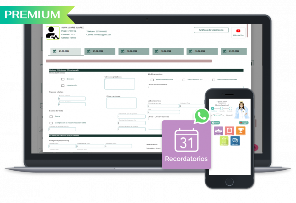 Agenda + app + Whatsapp