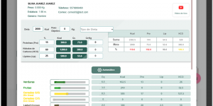 software funcion calcular dieta